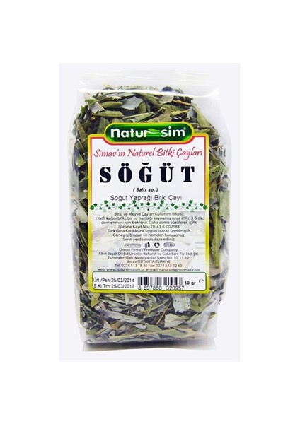 Söğüt Yaprağı Açık Dökme Bitki 50 Gr