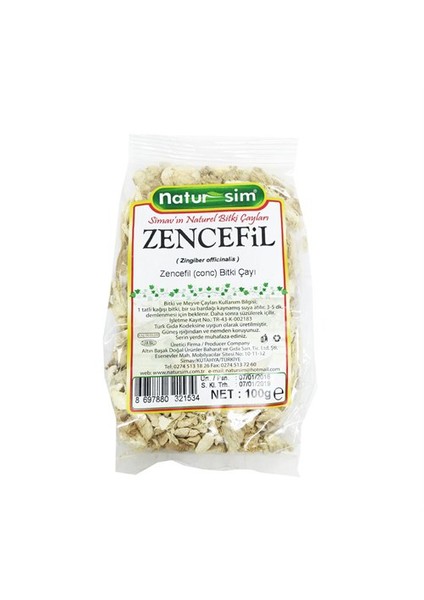 Zencefil Tane Açık Dökme Bitki 100 Gr