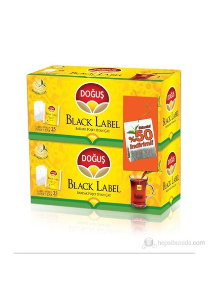 Black Label 25 'li bardak 2.si %50 indirimli