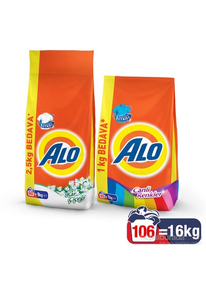9 kg Kar Çiçeği + 7 kg Canlı Renkler Paket kk