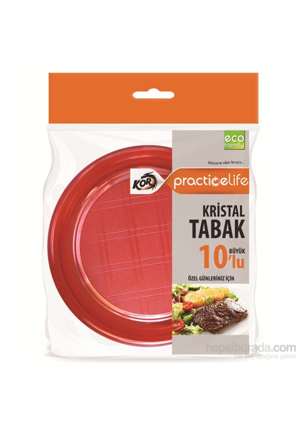 Kristal Tabak 210 mm 10 'lu