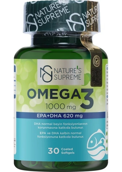 Nature's Supreme Omega 3 1000 Mg 30 Kapsül