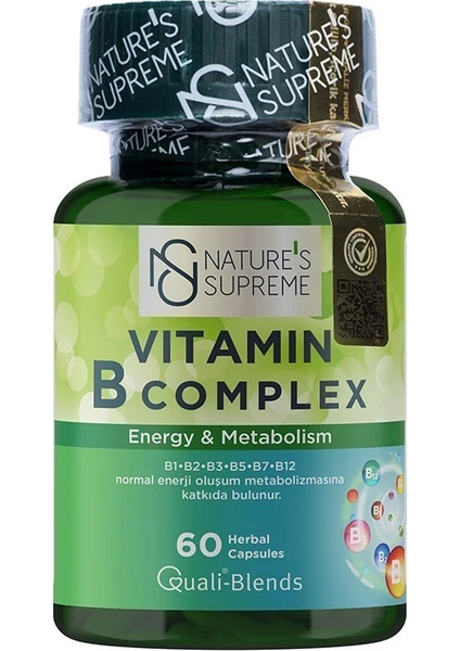 Nature's Supreme Vitamin B Complex 60 Kapsül