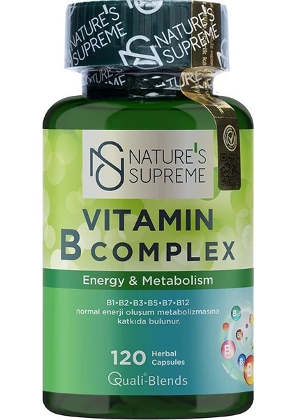 Nature's Supreme Vitamin B Complex 120 Kapsül