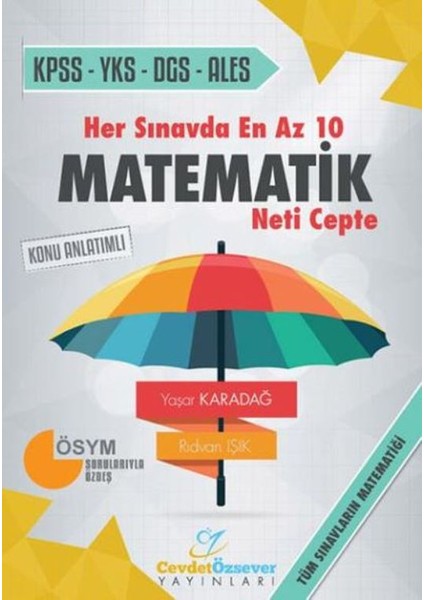 Cevdet Özsever Her Sınavda En Az 10 Matematik Neti Cepte Konu Anlatımlı