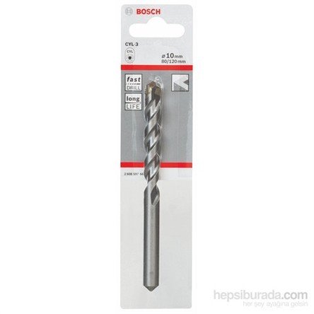 Bosch - Beton Matkap Ucu Cyl-3 - 10 X 80 X 120 Mm, D 9 Mm