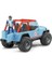 Jeep Cross Safari Aracı Kasklı Pilotu Mavi BR02541 4