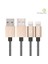 Fonemax Apple iPhone Uyumlu 5-5S-5C-6-6 Plus-6S-6S Plus-7-7 Plus-8-8 Plus-X-iPad X-PRO MFI Lisanslı Lightning Şarj ve Data Kablosu Altın 3