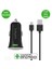 Araç Şarj Cihazı + Micro Usb Kablo (Siyah) - AKLCCS0201 1