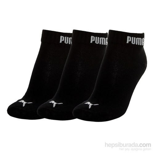 Puma Quarter-V 3P 3'lü Çorap -Siyah
