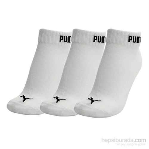 Puma Quarter-V 3P 3'lü Çorap - Beyaz