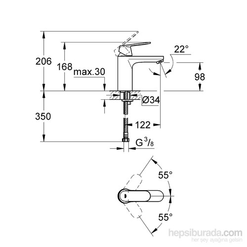 Grohe Eurocosmo Tek Kumandal? Lavabo Bataryas? 23327000 Fiyat?