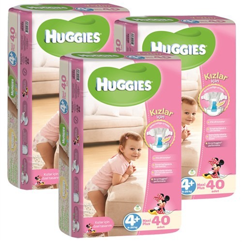 Huggies Kızım İçin Bebek Bezi Jumbo 3�lü Paket 4+ Beden 120 Fiyatı