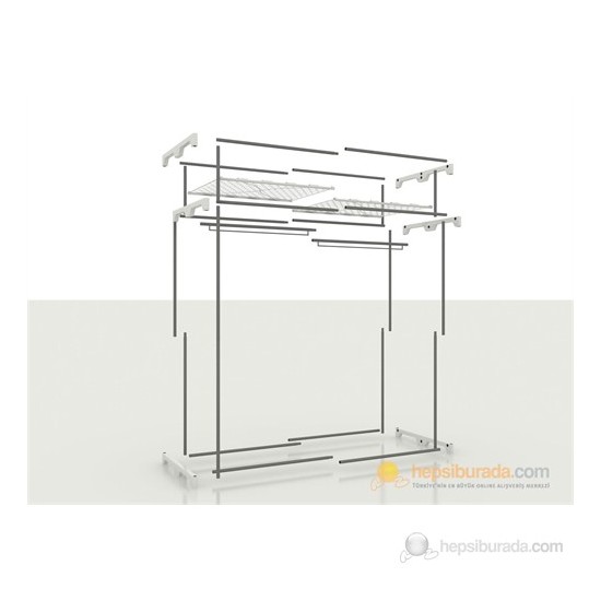 Prado Beyza Lüks Çantalı Tela Bez Dolap Beyaz Fiyatı