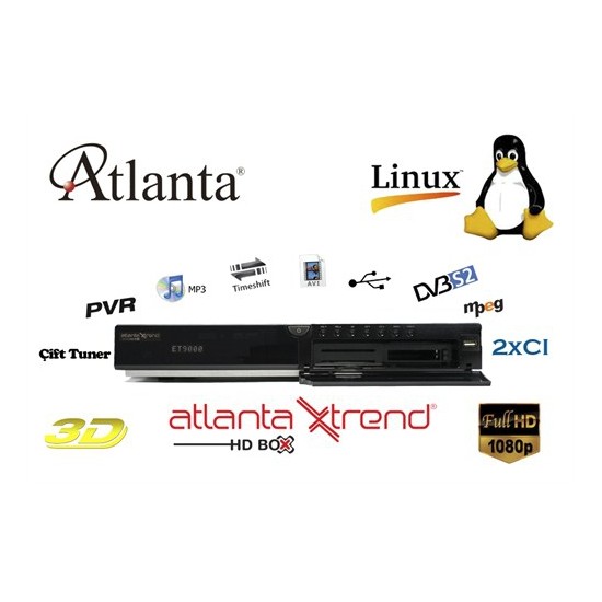 Atlanta Xtrend ET9000 Enigma2 Full HD Uydu Alıcısı (Çift Modül/Çift Tuner)