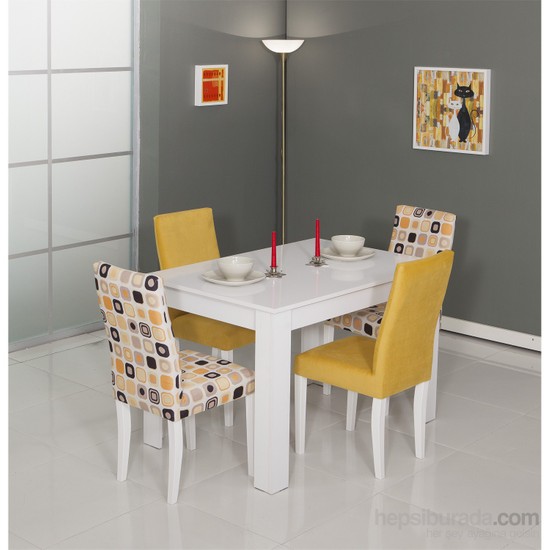 Mobetto Manolya Masa Seti Sarı (Masa+4Adet Sandalye) Fiyatı