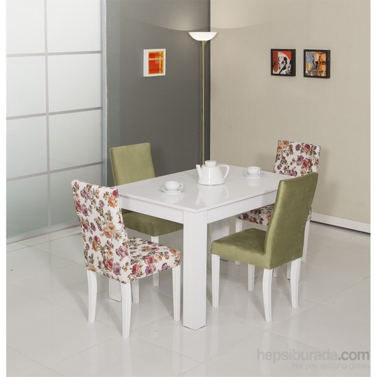 Moda Life Mobetto Manolya Masa Seti Yeşil (Masa+4Adet Fiyatı