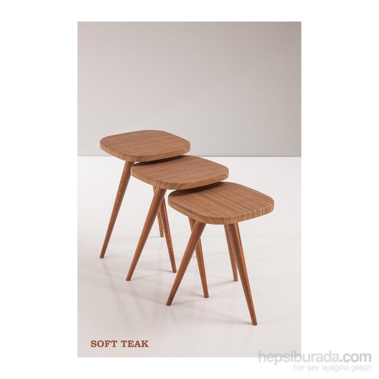 Sanal Mobilya Vista Zigon Sehpa Soft Teak Fiyatı
