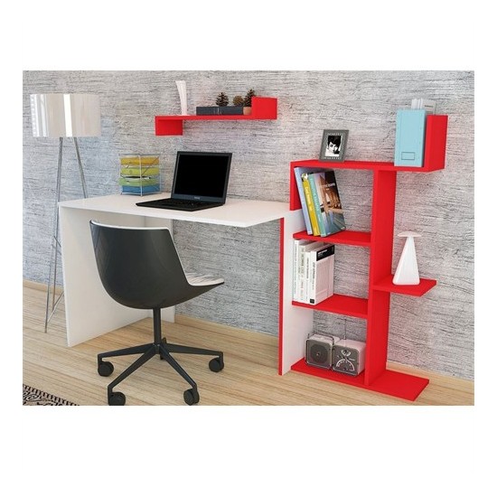 Minar Breed Çalışma Masası BeyazKırmızı Fiyatı
