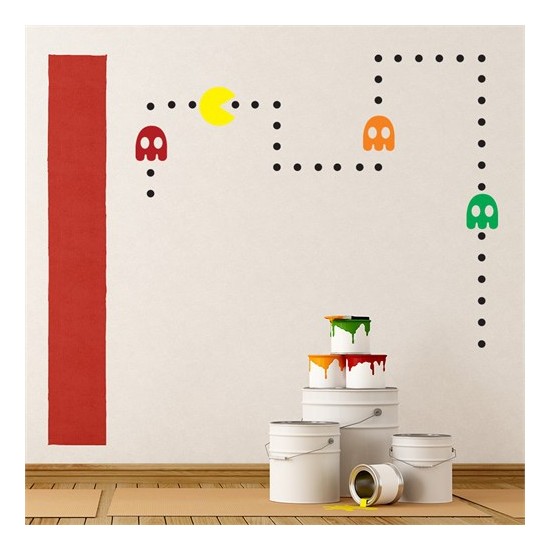 Modelce Pacman Duvar Sticker ve 2 adet Priz Sticker Fiyatı Modelce Pacman Duvar Sticker ve 2 adet Priz Sticker Fiyatı