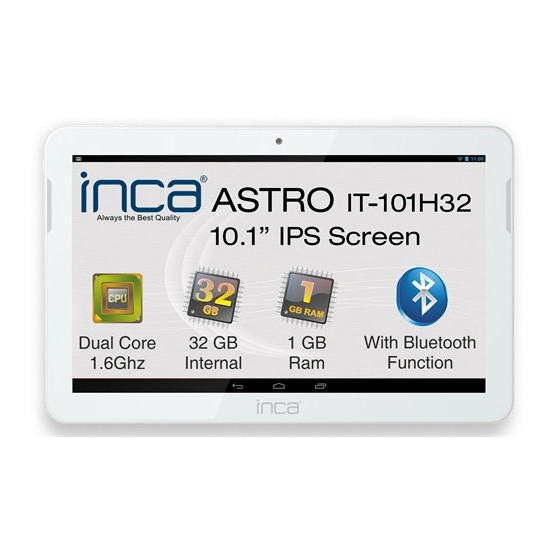 Inca Astro 32GB 10.1" IPS Beyaz Tablet + 4 Adet Aksesuar Hediye