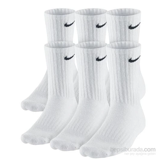 Nike Sx4465-101 6 Lı Çorap Seti Beyaz