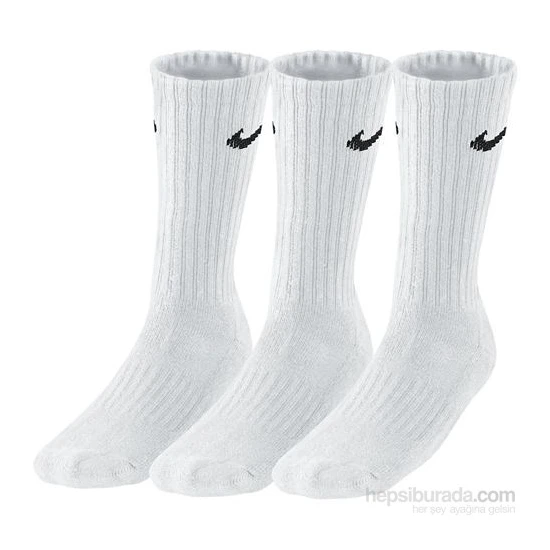 Nike Sx4508-101 Beyaz 3Lü Çorap Seti