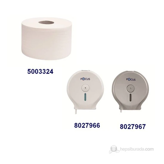 Focus Mini Jumbo Tuvalet Kağıdı - 150 m - Çift Katlı - 12 Rulo