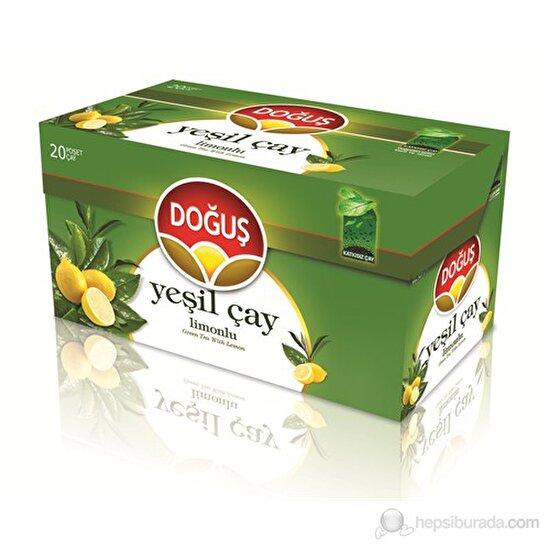 Doğuş Yeşil Çay Limon Aromalı 400 Adet X1,75 gr * 4 Paket  kk