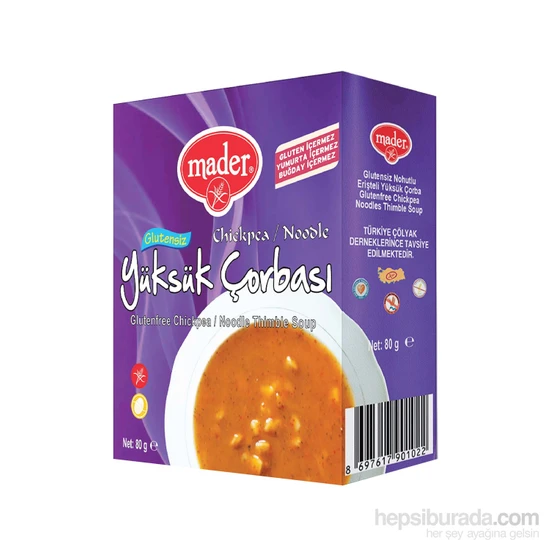 Mader Glutensiz Yüksük  Çorbası 80 gr