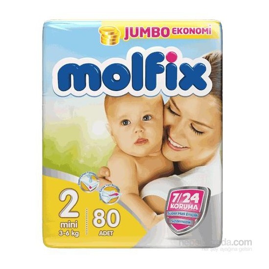 Molfix Bebek Bezi Comfort Fix Jumbo 2 Beden 80 Adet + 40