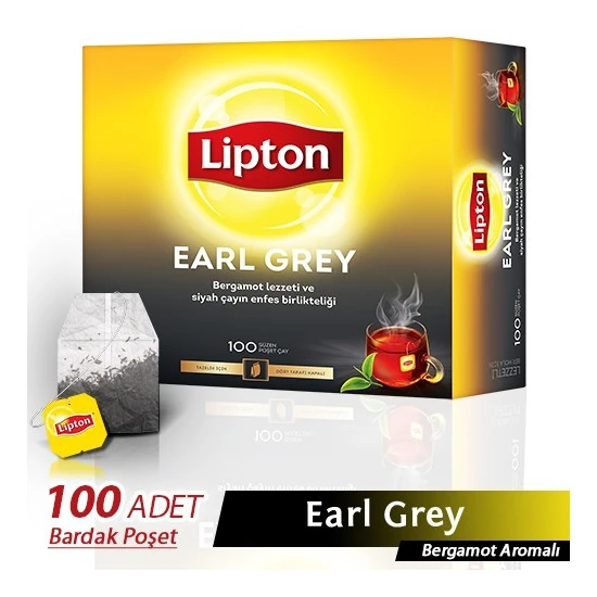 Lipton Earl Grey 2 gr 100 'lü Bardak Poşet Çay