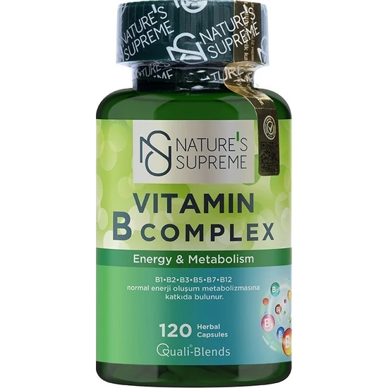 Nature's Supreme Vitamin B Complex 120 Kapsül