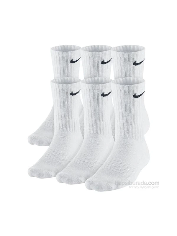 Nike Sx4465-101 6 Lı Çorap Seti Beyaz