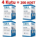 FORA G20 Şeker Strip 4 Kutu 200 Adet Ölçüm Stribi Hızlı Sonuç ve Kullanım Kolaylığı