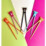 Giftmoda Renkli Chopstick ve Chopstick Öğrenme Aparatı Sarı