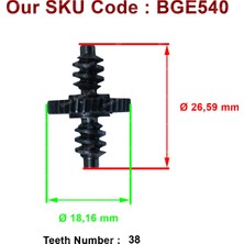 Bross Otomotiv BGE540 Volvo S40 S60 İçin Yan Ayna Tamir Dişlisi 38 Diş