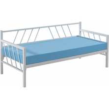 Bedliga Glory Daybed Tek Kişilik Sedir Divan Metal Karyola 90 x 200 cm - Beyaz