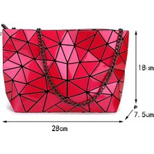 2021 Kadın Omuz Çantası Lazer Çanta Çanta Geometrik Elmas Zincir Küçük Kare Büyük Çanta Lüks Tasarımcı Bling