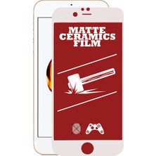 Caseart Apple  iPhone 7 Plus Tam Kaplayan Mat Seramik Nano Esnek Ekran Koruyucu - Beyaz