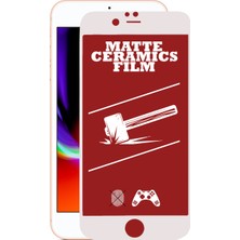 Caseart Apple  iPhone 8 Tam Kaplayan Mat Seramik Nano Esnek Ekran Koruyucu - Beyaz