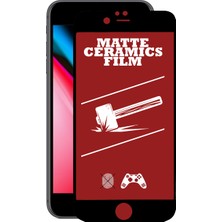 Caseart Apple  iPhone 8 Plus Tam Kaplayan Mat Seramik Nano Esnek Ekran Koruyucu - Siyah