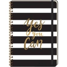 Keskin Color A5 410280-99 Daily Notes Muse Spiralli Sert Kapak Defter