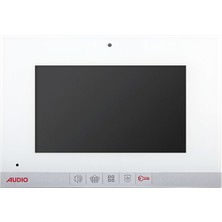 AUDIO 7'' Görüntülü Diafon Bus Plus Beyaz Renk    ( Mekanik Butonlu 001188)