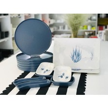 Keramika 6 Kişilik 14 Parça Blue Magıc Kahvaltı Takımı