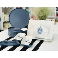 Keramika 6 Kişilik 14 Parça Blue Magıc Kahvaltı Takımı
