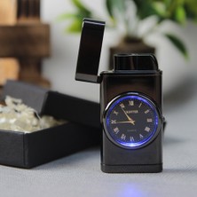 Moryconcept Çakmak Saatli Işıklı Özel Kutulu Siyah
