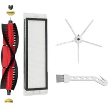 Mija Roborock S5 Max Uyumlu 4 Parça Yedek Filtre Fırça Seti Beyaz