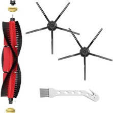 Mija Roborock S5 Max Uyumlu 4 Parça Yedek Filtre Fırça Seti Siyah