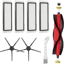 Mija Roborock S5 Max Uyumlu 8 Parça Yedek Filtre Fırça Seti Siyah